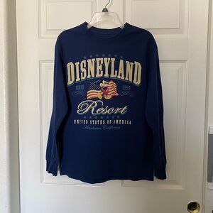 DISNEYLAND RESORT Long Sleeves Navy Blue T Shirt Size M